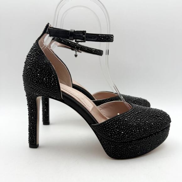 Naturalizer Pnina Tornai Womens Rak Platform Pump US 5.5 M Black Satin EUC - Picture 2 of 14